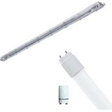 LED Waterdichte TL Armatuur met T8 Buis - Velvalux Strela - 150cm - Enkel - Koppelbaar - Waterdicht IP65 - 22W - Natuurlijk Wit 4200K