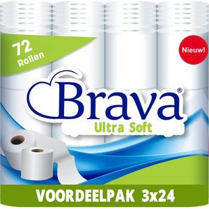 Brava - Ultra Soft - Toiletpapier - 72 Rollen - 150 Vellen per Rol - 100% Cellulose