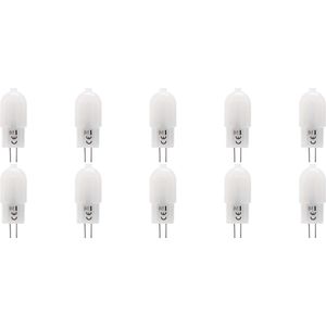 LED Lamp 10 Pack - Velvalux - G4 Fitting - Dimbaar - 2W - Helder/Koud Wit 6000K - Melkwit | Vervangt 20W