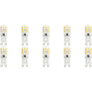 LED Lamp 10 Pack - Velvalux - G9 Fitting - Dimbaar - 3W - Helder/Koud Wit 6000K - Transparant | Vervangt 32W