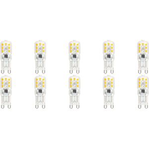 LED Lamp 10 Pack - Velvalux - G9 Fitting - Dimbaar - 3W - Helder/Koud Wit 6000K - Transparant | Vervangt 32W