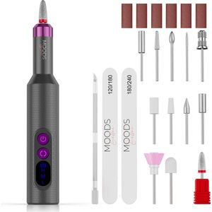 Moods Gellac Elektrische Nagelfrees - 20000RPM - Draadloos - Grijs