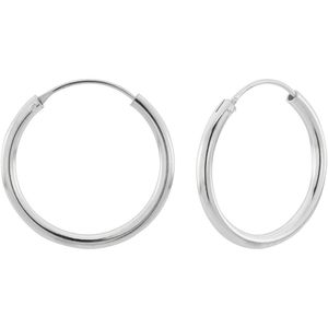 Oorbellen 925 zilver | Oorringen | Zilveren oorringen, 30 mm, 3 mm dik