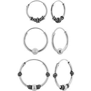  - Oorbellen Se - Bali Hoops met Kringeltjes en Bolletjes en Basic Oorringen