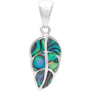 WeLoveSilver - Hanger - Bladvormige Abalone Steen - Zilver - 925 Sterling Zilver