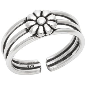 WeLoveSilver - Zilveren Teenring - Drie Banden - 925 Sterling Zilver