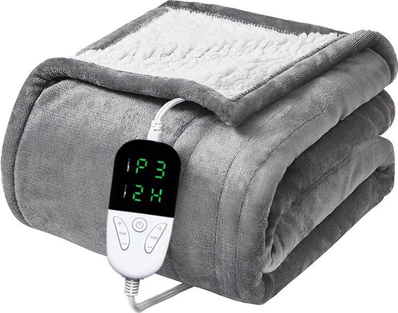 Quality Heating - Elektrische Omslagdeken - Grijs - Fleece