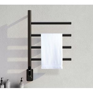 Quality Heating - Elektrische Handdoek Radiator - Zwart - Thermostaat