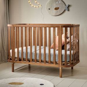 Ledikant Ovaalx120 cm - Walnoot