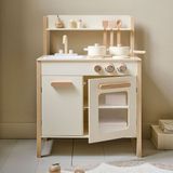 Houten Speelkeuken - Chantilly - Beige - Inclusief 10 Accessoires
