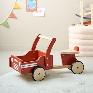HOUTEN BAKFIETS - VROUM - Rood - Hout