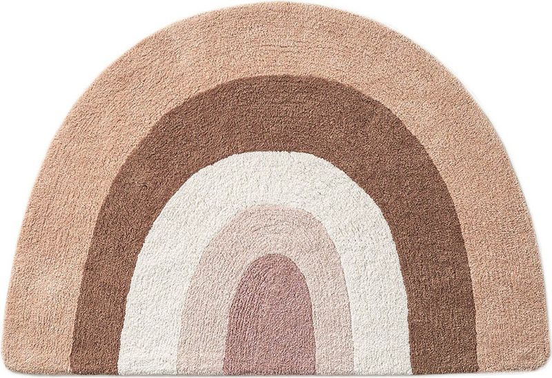 Vloerkleed Kinderkamer 'Regenboog' - 100% Katoen - Kindertapijt Wasbaar - Creëer een Magische Sfeer voor je Kleintje