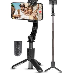 Nuvance Gimbal Stabilisator voor Smartphone - Selfiestick met Statief - Tripod