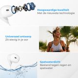 Nuvance - In-Ear Oordopjes met Draad - Wit - USB-C Aansluiting