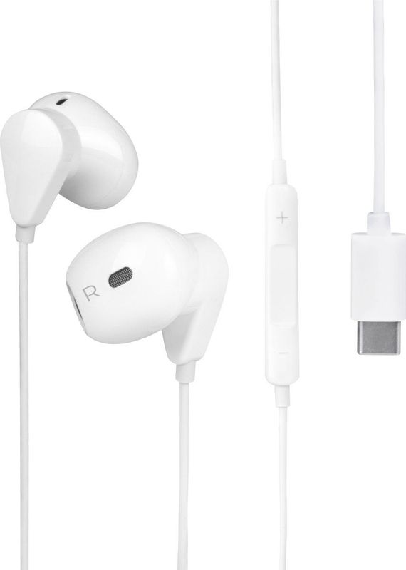 Nuvance - In-Ear Oordopjes met Draad - Wit - USB-C Aansluiting