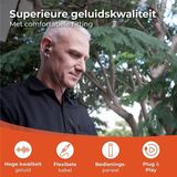 Nuvance Oortjes met Draad - 3.5mm Jack Aansluiting - Oordopjes met Draad - In-Ear Oortjes met Draad en Microfoon - Zwart