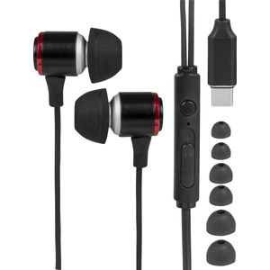 Nuvance - Oordopjes met Draad - In-Ear - Zwart - USB-C Aansluiting