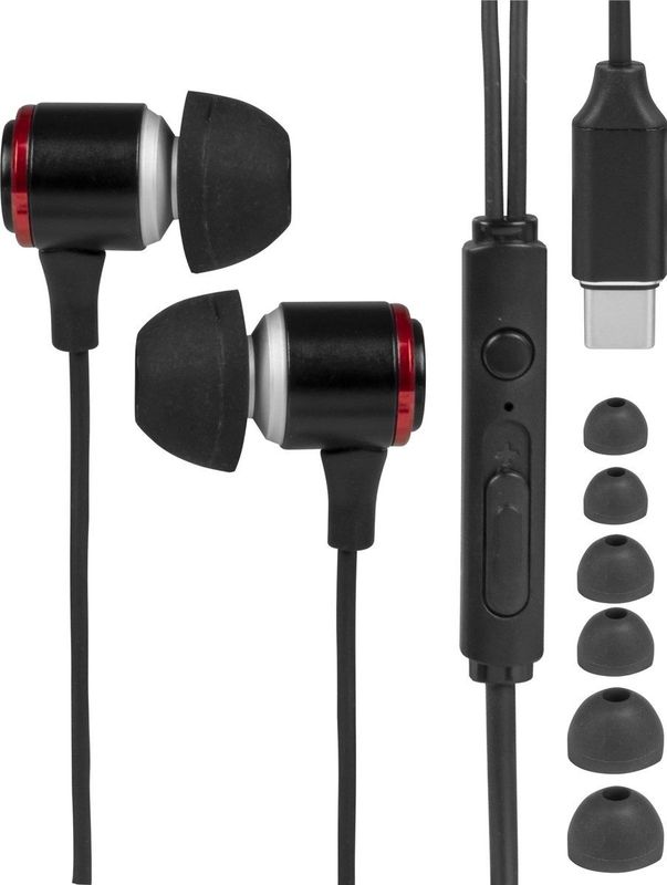 Nuvance - Oordopjes met Draad - In-Ear - Zwart - USB-C Aansluiting