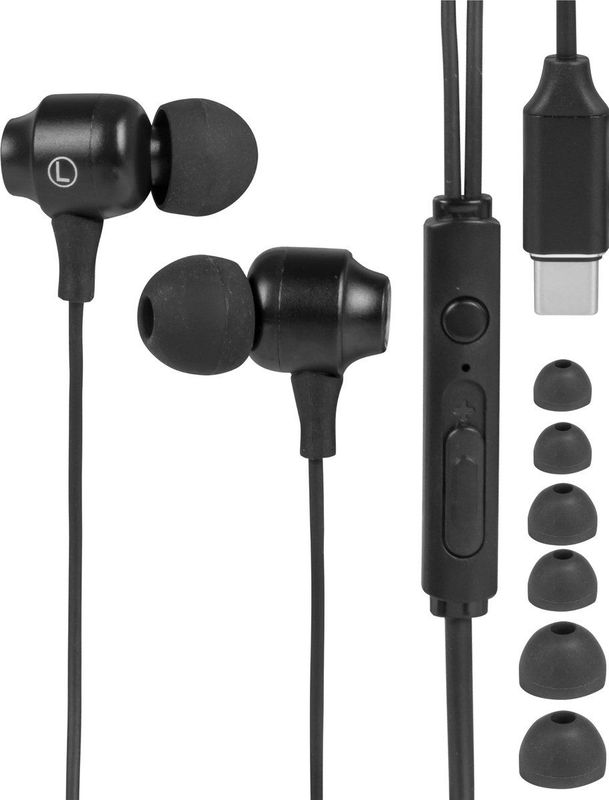 Nuvance - Oordopjes met Draad - In-Ear - Zwart - USB-C