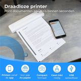 Nuvance - Draadloze Printer - A4 - Thermische Printer - Portable Printer