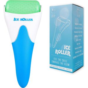 JAXY Ice Roller - Ijs Roller - Gezichtsroller - Dermaroller - Gua Sha - Skincare - Ice Roller Gezicht - Gezichtsmassage Apparaat - Jade Roller - Blauw/Groen