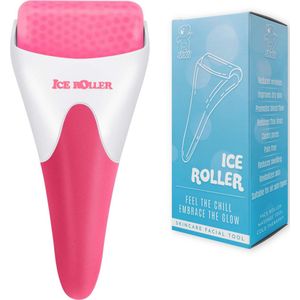 JAXY Ice Roller - Ijs Roller - Gezichtsroller - Dermaroller - Gua Sha - Skincare - Ice Roller Gezicht - Gezichtsmassage Apparaat - Jade Roller - Roze