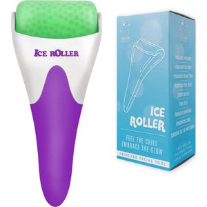 JAXY Ice Roller - Ijs Roller - Gezichtsroller - Dermaroller - Gua Sha - Skincare - Ice Roller Gezicht - Gezichtsmassage Apparaat - Jade Roller - Paars/Groen