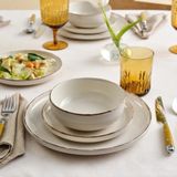 BAVARY - 24-delig - Keramisch Servies - Beige - Serviessets - Aardewerk Servies
