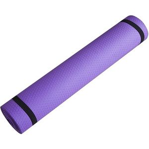 Team Bicep Yoga Mat - Paars - 3mm - Antislip Fitness Mat voor Yoga - Incl. Straps voor opslag en transport