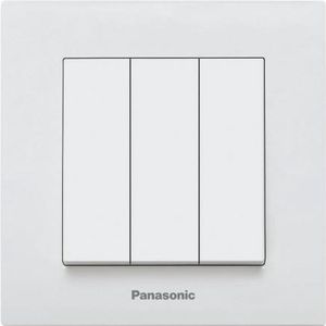 Panasonic-Serieschakelaar 3 line-Wit-Compleet-Karre Plus Serie