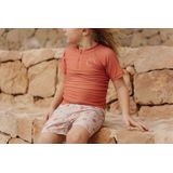 Little Dutch - Zwemshirt - Korte Mouwen - Coral - Materiaal met Zonbescherming