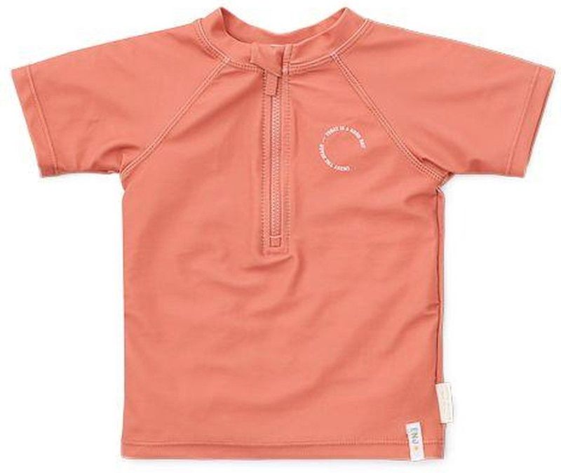 Little Dutch - Zwemshirt - Korte Mouwen - Coral - Materiaal met Zonbescherming
