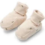 Little Dutch - Sloffen - Green Leaves - Beige - Biologisch Katoen