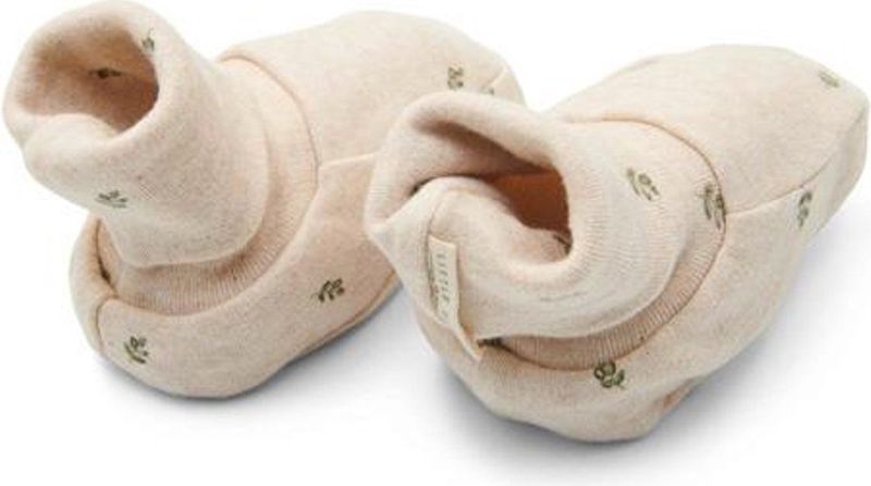 Little Dutch - Sloffen - Green Leaves - Beige - Biologisch Katoen