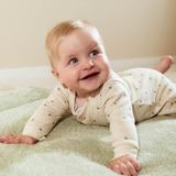 Little Dutch - Boxpakje - Zandkleurige Melange - Biologisch Katoen - Drukknoopjes bij het Kruis