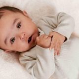 Little Dutch Newborn Little Farm Wafel Soft Green - Baby - Jongens Meisjes - T-shirt lange mouw