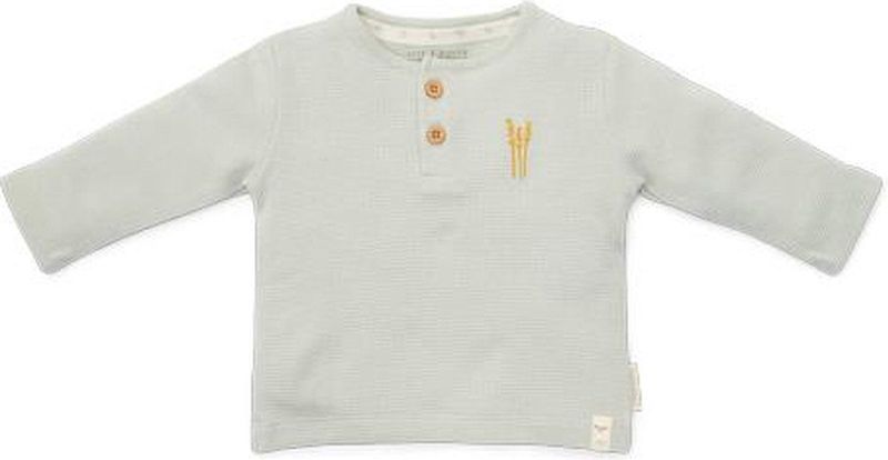 Little Dutch Newborn Little Farm Wafel Soft Green - Baby - Jongens Meisjes - T-shirt lange mouw