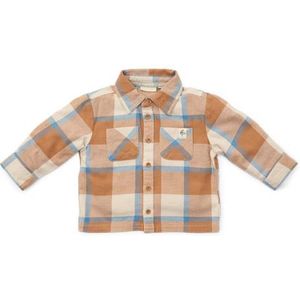 Little Dutch - Babyblouse - Blauw - Winter Ice Blue Check