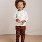 Ribbroek - Bruin - Corduroy - Elastische Tailleband