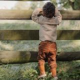 Ribbroek - Bruin - Corduroy - Elastische Tailleband