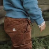 Ribbroek - Bruin - Corduroy - Elastische Tailleband