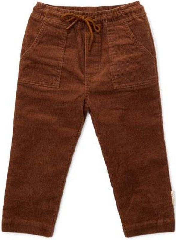 Ribbroek - Bruin - Corduroy - Elastische Tailleband