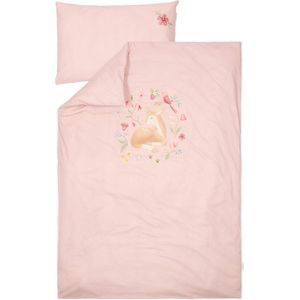Fairy Garden - Eenpersoons Dekbedovertrek - Roze - 100% Biologisch Katoen