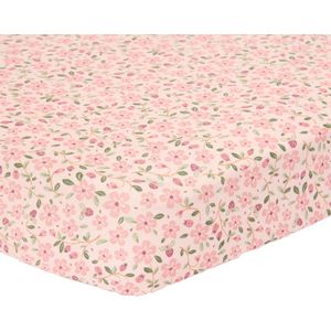 Studio Ditte hoeslaken voor peuterbed met print strepen 70×150 – caramel