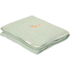 Forest Friends - Ledikantdeken - Groen - Biologisch Katoen - Fleece Voering