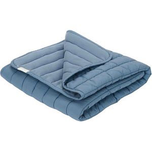 Little Dutch - Bedsprei Wieg - Dark Blue - 100% Biologisch Katoen - 70 x 100 cm