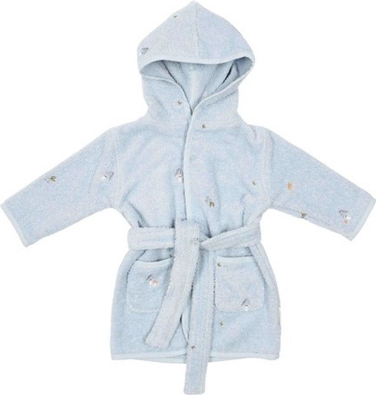 Forest Friends - Badjas - Blauw - 100% Biologisch Katoen