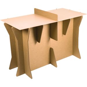 Kartonnen pingpongtafel - Tafeltennistafel - 127x61x77 cm (kleiner dan wedstrijdformaat tafel) - Opklapbaar - Indoor - Zonder batjes en balletjes - KarTent
