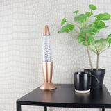 MISOU Lavalamp voor Kinderen met Glittersmet LED verlichting 35 cm Rose Goud Glitterlamp