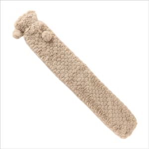 MARBEAUX Lange Kruik - Warmwaterkruik Lang - met Zachte Hoes - Beige - 2 Liter